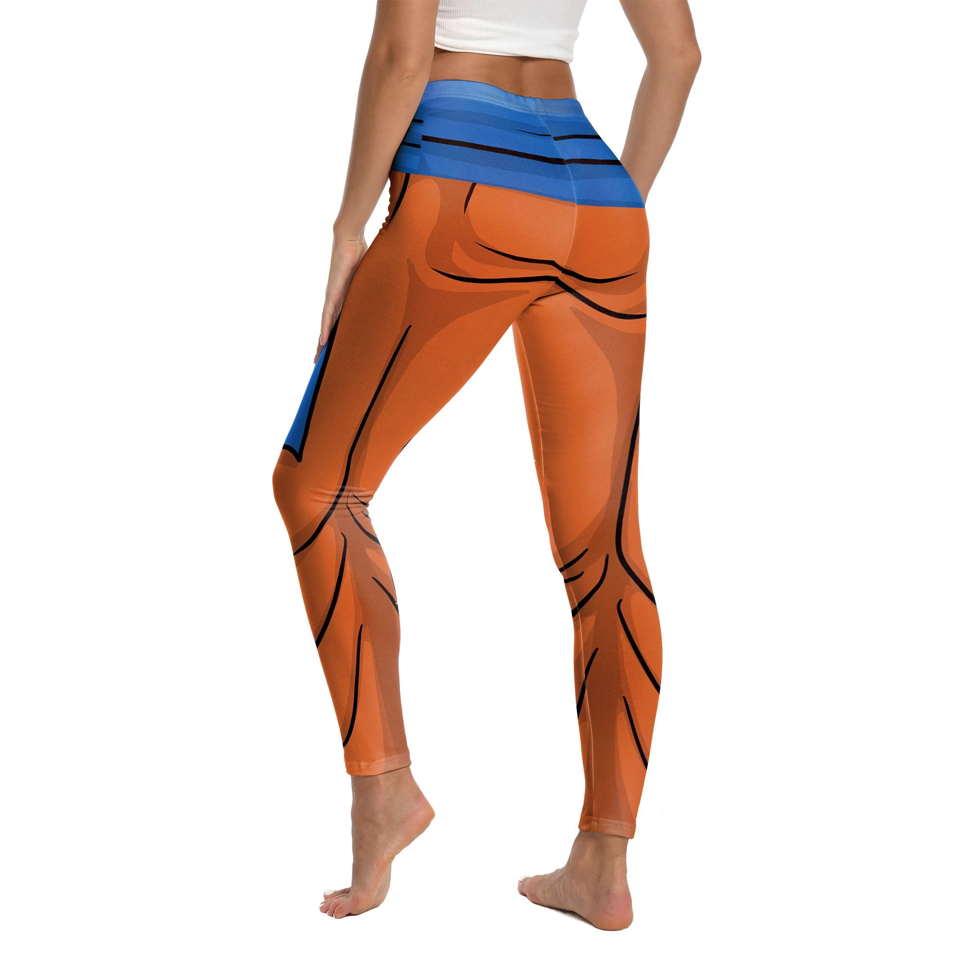 Dragon Ball Son Goku Orange Belt Fitness Gym Compression Leggings Pants - Image 2