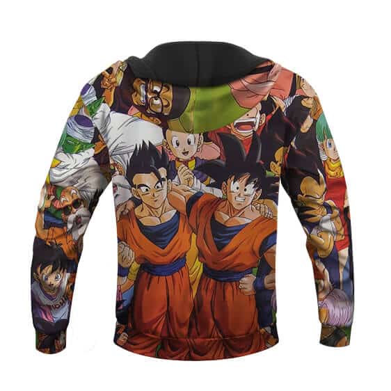 DBZ All Dragon Ball Character Together Happy Friends Manga Design Hoodie