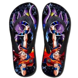 Beerus Destruction God Vs Goku Fight Cool Sandals Flip Flops Shoes