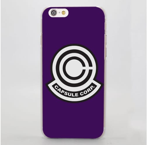 DBZ Capsule Corp Logo Purple Theme Color Minimalist iPhone 4 5 6 7 8 Plus X Case