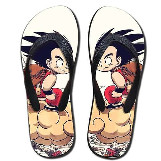 DBZ Kid Goku Flying Nimbus Cloud Sandals Beach Flip Flops Shoes
