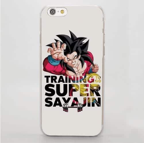 DBZ Goku SSJ4 Super Saiyan Workout Motto Awesome iPhone 4 5 6 7 8 Plus X Case