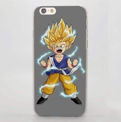 Dragon Ball Furious Kid Goku Portrait Chibi Art Style iPhone 4 5 6 7 8 Plus X Case