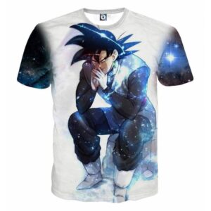 Blue Aura Evil Bad Sitting Goku Black Villain Dragon Ball Super T-Shirt