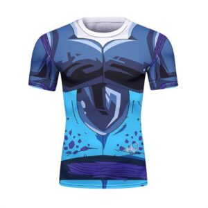 Cell Jr. Blue Skin DBZ Monster 3D Compression Gym T-Shirt