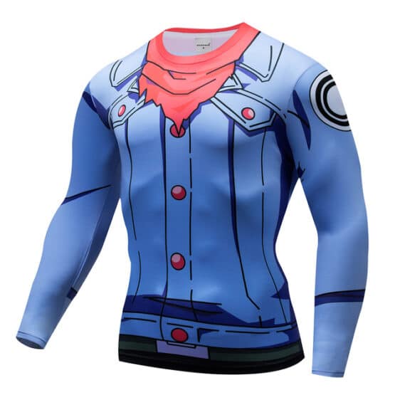 Trunks Blue Jacket Cosplay Gym Long Sleeves 3D Workout T-Shirt