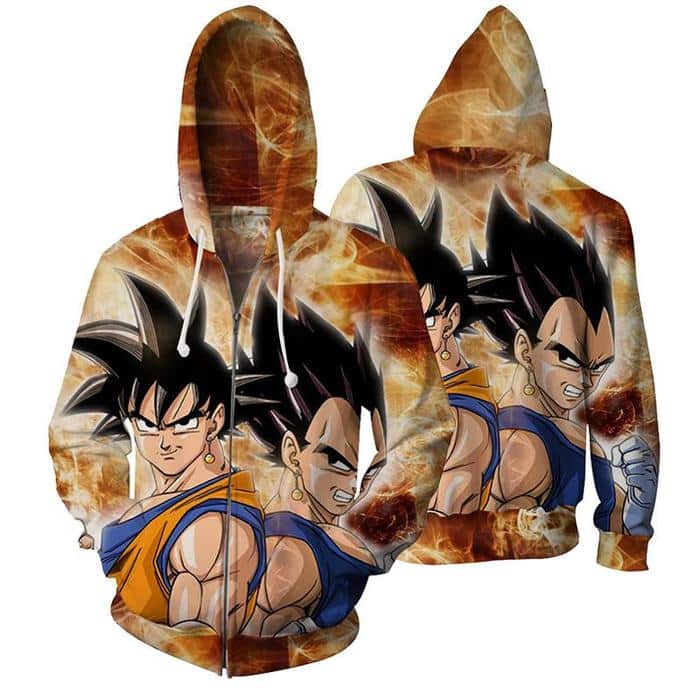 Dragon Ball Goku Vegeta Potara Fusion Cool Zip Up Hoodie - Image 4