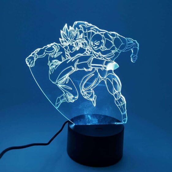 Goku 2 Super Saiyan vs Jiren Intense Fight Color Changing 3D Illusion Acrylic Lamp