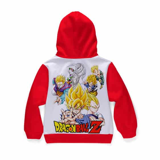 Dragon Ball Z Popular Anime Characters Red Kids Hoodie