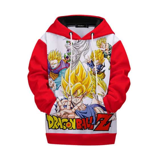 Dragon Ball Z Popular Anime Characters Red Kids Hoodie