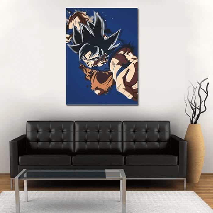 Goku Ultra Instinct Powerful Punch 1pc Wall Art Canvas Print