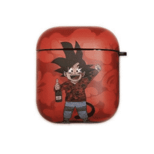 Cute Kid Goku Holding A Wine Red AirPods / AirPods Pro Cases