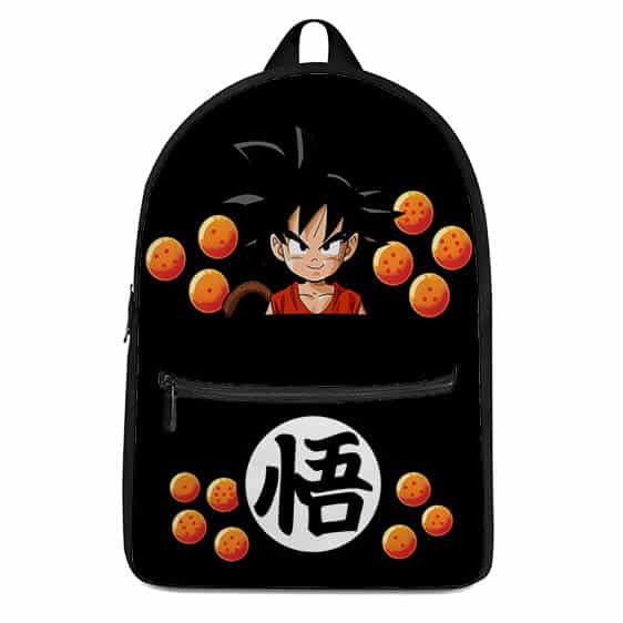 Bangyan 3Pcs/Set Anime Dragon Ball Super Saiyan Goku Schoolbag Student Backpack Cute Anime Teenager Birthday Gift for Primary School-A, Girl's, Black