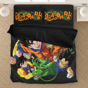 DBZ Lead Characters Goku Vegeta Shenron Gohan Bedding Set