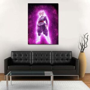 Super Saiyan Rose Cool Purple Glow Aura 1pc Wall Art Canvas Print