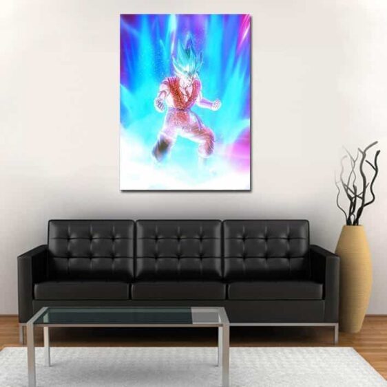 Goku Super Saiyan Blue Kaioken Transformation 1pc Wall Art Canvas Print