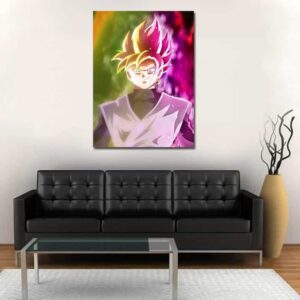 Super Saiyan Rose Cool Half Aura 1pc Wall Art Canvas Print
