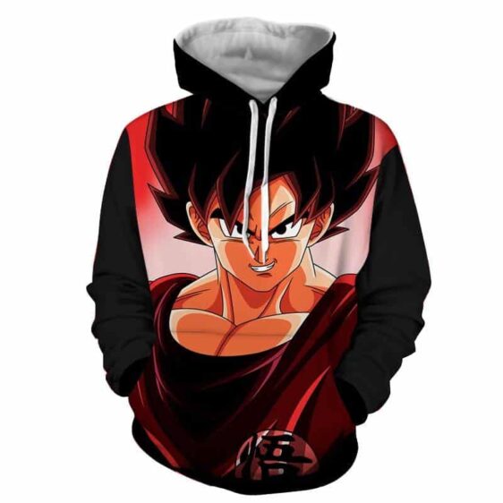 Dragon Ball Son Goku Portrait Japanese Anime Fan Art Hoodie