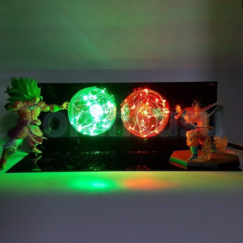 SSJ3 Super Saiyan Broly VS Son Goku Battle LED Lamp Set - Saiyan Stuff