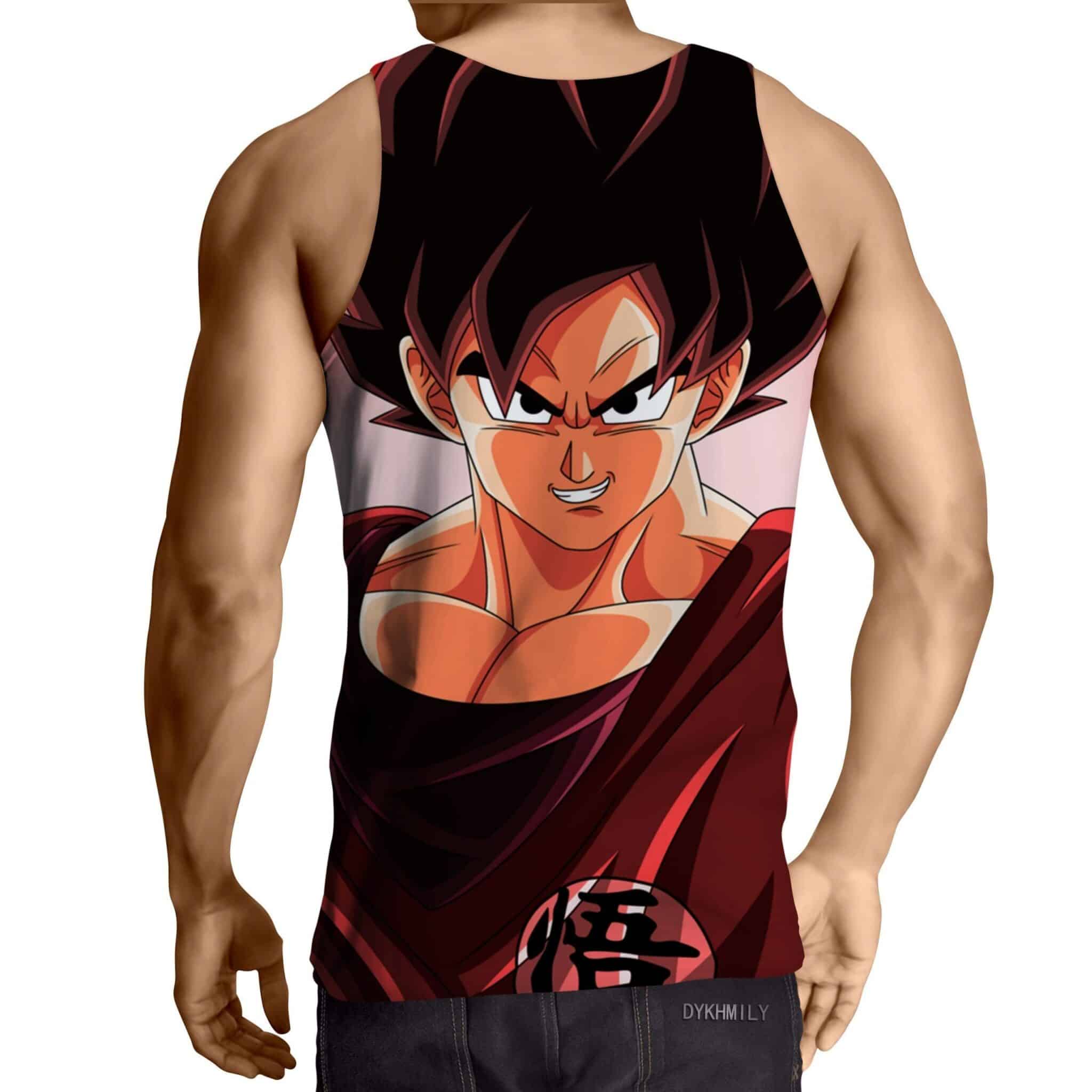 Dragon Ball Son Goku Portrait Japanese Anime Fan Art Tank Top - Image 2