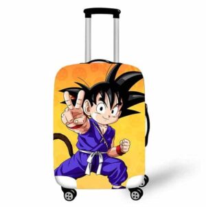 DBZ Happy Kid Goku Peace Sign Suitcase Protective Cover