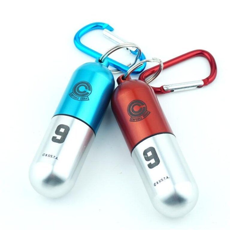 Capsule Corp. Medicine Pill Container Aluminum Case Keychain