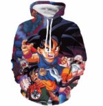Bulma Yamcha Angry Kid Goku Master Roshi Dragonball 3D Hooded Sweatshirt - Saiyan Stuff