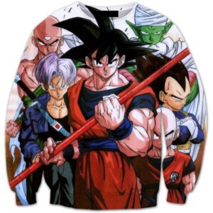 Cell Saga Goku Z-Fighters Characters 3D Crewneck Sweatshirt - Saiyan Stuff