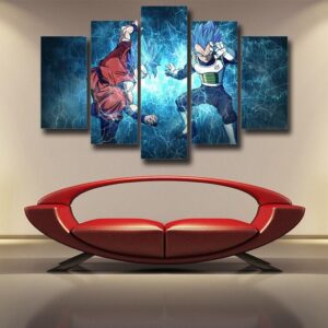 Super Saiyan Peinture Imprimer sur Toile Wall Art Home Decor pour Salon SHUSHUYA Farmework 5 pièces Tableaux Peinture sur Toile Dragon Ball Z No Frame 