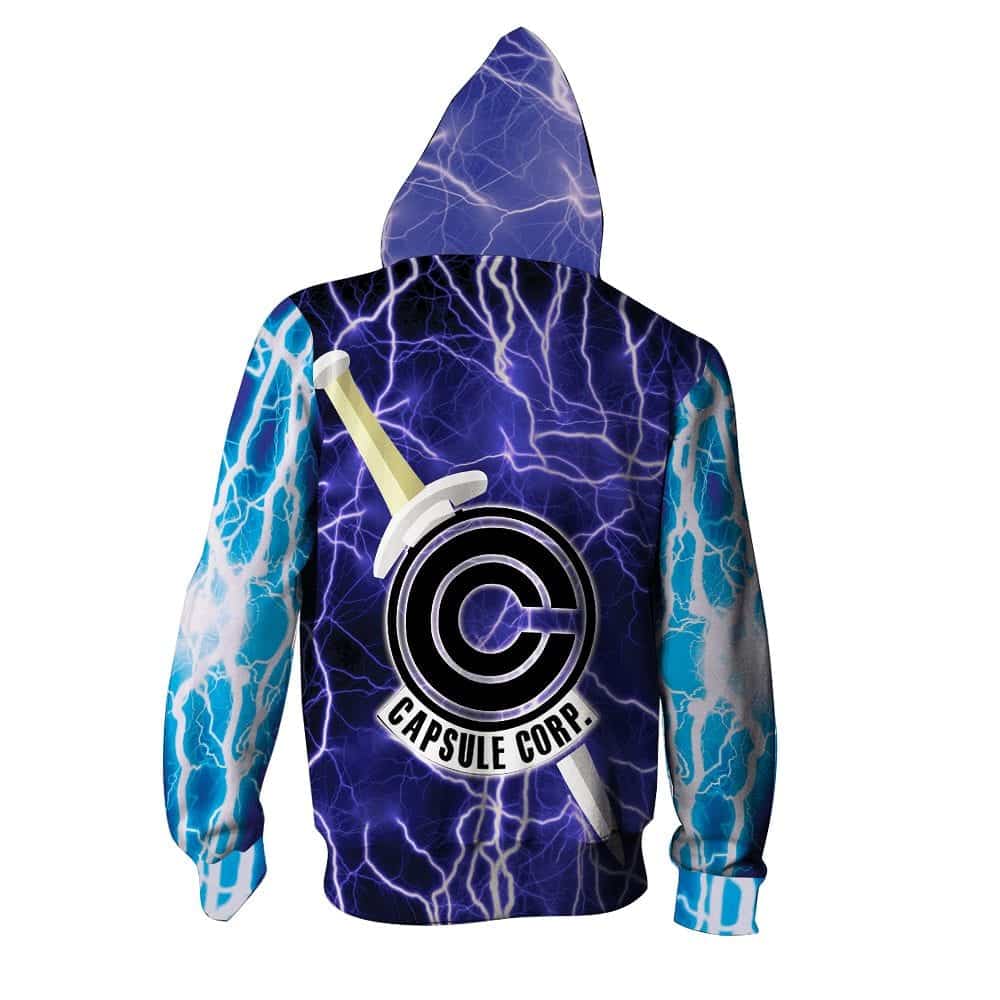 Dragon Ball Z The Legendary Trunks On A Rock Zip Up Hoodie - Image 2