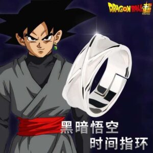 DBZ Black Goku Super Saiyan Potara Fusion Cool Silver Cosplay Time Ring - Saiyan Stuff - 1