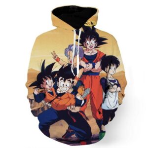DBZ Goku Angel Kids Gohan Goten Trunks Family Cool Design Winter Hoodie