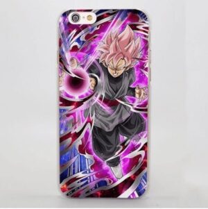 DBZ Goku Black Super Saiyan Rose Ki Ball Vibrant Style iPhone 6 7 8 Plus X Case