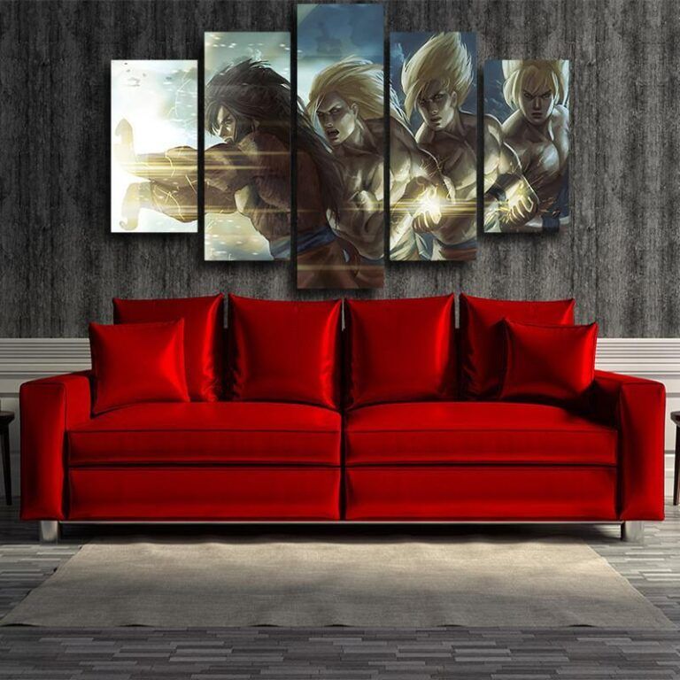 Dbz Goku Saiyan Evolution 5pc Wall Art Decor Posters Canvas Prints 0557