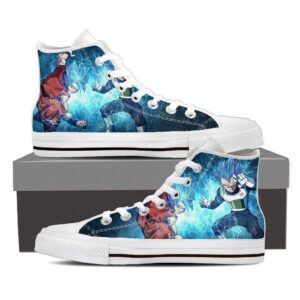 DBZ Goku Vegeta SSGSS Super Saiyan God Blue Sneaker Converse Shoes