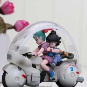 DBZ Kid Goku Bulma Riding Motorcycle PVC Action Figure 8cm - Saiyan Stuff