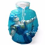 DBZ Relax Goku Ocean Earing Swim Cool Design  Pocket Hoodie - Saiyan Stuff