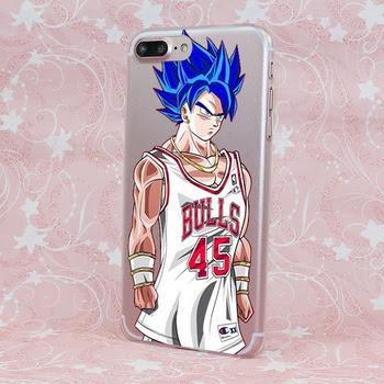 DBZ Son Goku Chicago Bull Nice Design iPhone 4 5 6 7 8 Plus X Case
