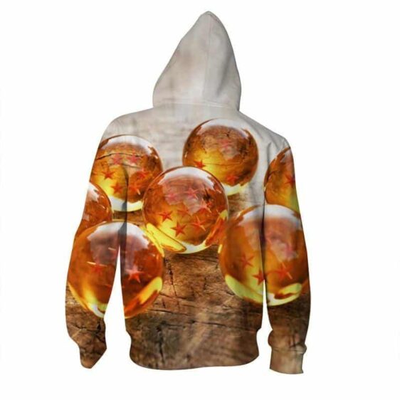 DBZ Super Saiyan Seven Balls Crystal Detailed Design 3D Print Zip Up Hoodie - Image 2