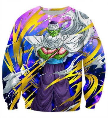 Dragon Ball Angry Piccolo Waiting Fight Aura Yellow Fashion Sweatshirt