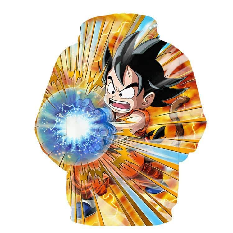 Dragon Ball Cute Goku Kid Kamehameha Awesome Trending Design Hoodie - Image 2