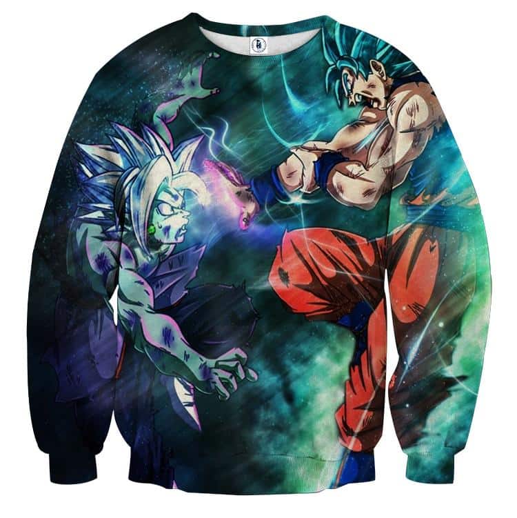 Dragon Ball Fused Zamasu Goku Blue Super Saiyan Kaioken Sweater