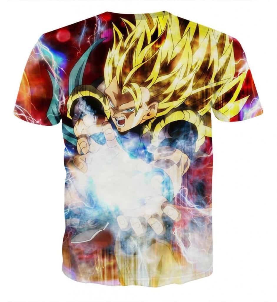 Dragon Ball Gogeta 3 Super Saiyan Cool Kamehameha 3D T-Shirt - Image 2
