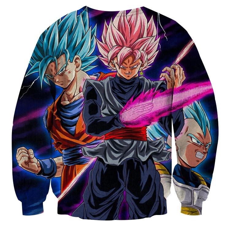 Dragon Ball Goku 2 Goku Rose Vegeta 2 Ultra Instinct Sweater - Image 2