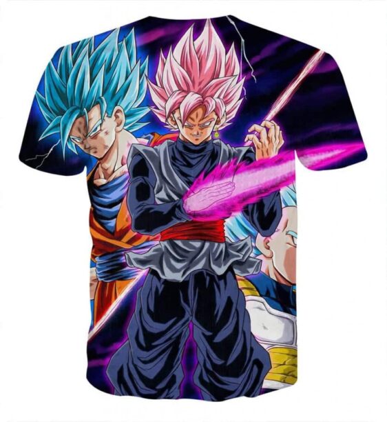 Dragon Ball Goku 2 Goku Rose Vegeta 2 Ultra Instinct T-Shirt - Image 2
