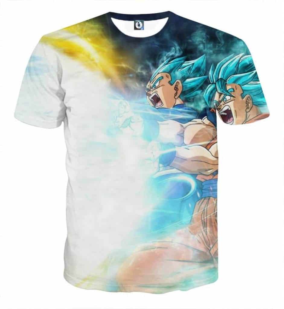 Dragon Ball Goku 2 Vegeta 2 Super Saiyan Kaioken Epic T-Shirt