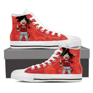 Dragon Ball Goku Kid BAPE Style Urban Theme Converse Concept Sneaker Shoes