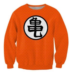 Dragon Ball Goku Master Roshi Stars Pattern Crewneck Sweatshirt - Saiyan Stuff