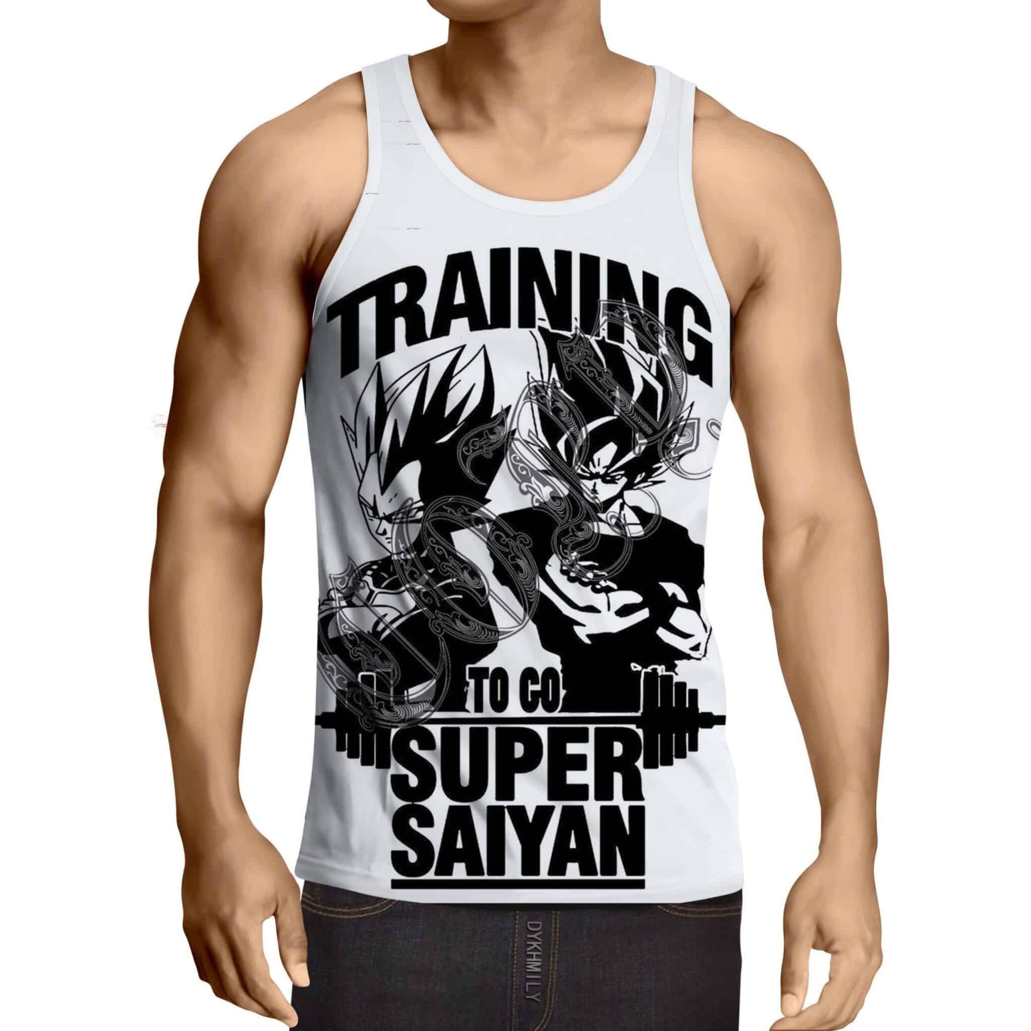 risiko lede efter hvorfor ikke Dragon Ball Goku Vegeta Gym Training Motivation Design Tank Top - Saiyan  Stuff