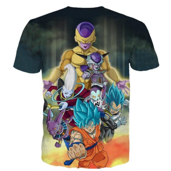 Dragon Ball Goku Vegeta Super Saiyan God Blue SSGSS Fight Villains T-Shirt - Image 2